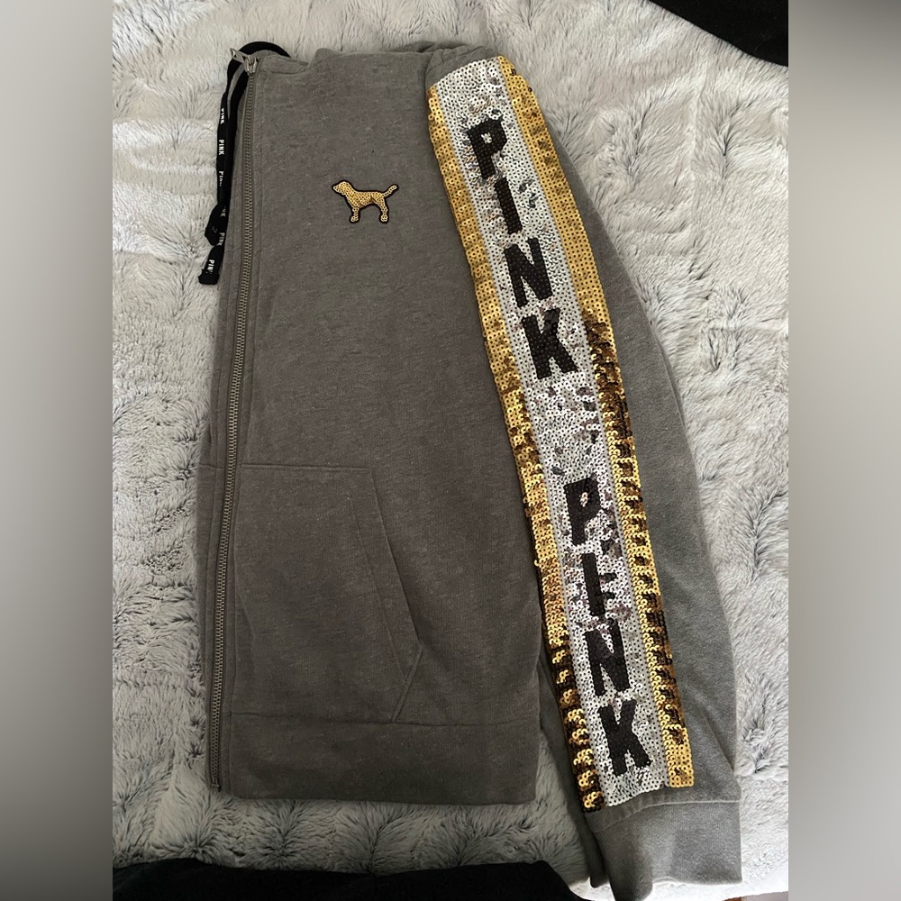 Victoria's Secret Gray Zip-Up Hoodie